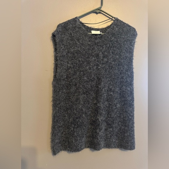 Kaffe Tops - Kaffe Charcoal Fuzzy Knit Sweater